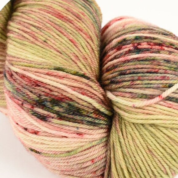 Barnyard Knits Hand Dyed Yarn Sock Weight SW Merino & Nylon 463 Yds Poinsettia - Picture 2 of 3